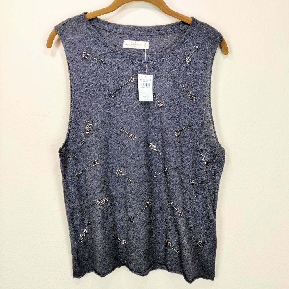 ABERCROMBIE GRAY SLEEVELESS TEE SHIRT TANK